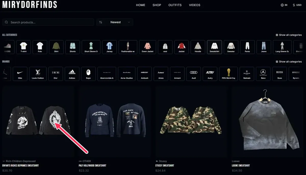 Моят спредшийт mirydorfinds.com с категории и артикули